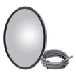 Mirror Head Convex Heated Offset-Mount 8" Stainless Steel