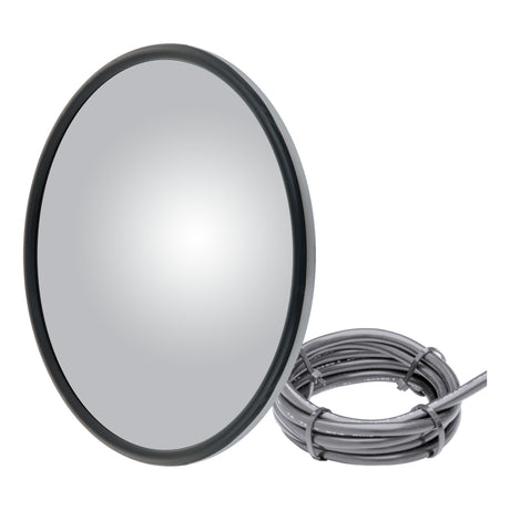 Mirror Head Center-Mount Heated Convex 8" Stainless Steel