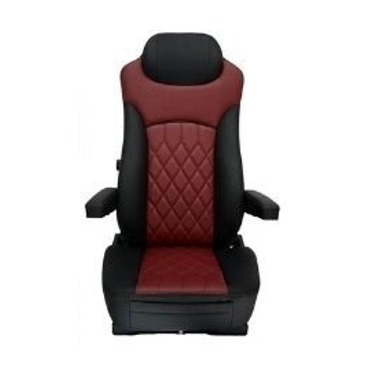 Universal High Back Faux Leather Black and Red, Dual Recline Levers, Arm Rests, Manual Lumbar Support, Front Pocket 